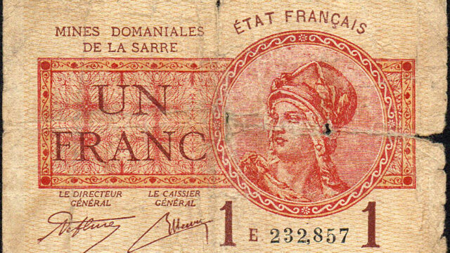 1 franc Mines domaniales de la Sarre type 1920