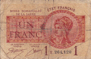 1 franc Mines domaniales de la Sarre type 1920