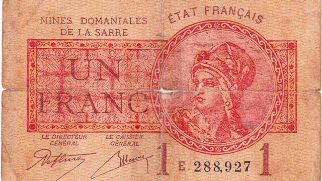 1 franc Mines domaniales de la Sarre type 1920