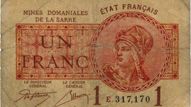 1 franc Mines domaniales de la Sarre type 1920