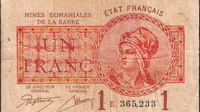 1 franc Mines domaniales de la Sarre type 1920