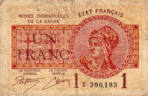 1 franc Mines domaniales de la Sarre type 1920