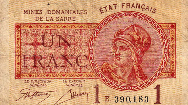 1 franc Mines domaniales de la Sarre type 1920