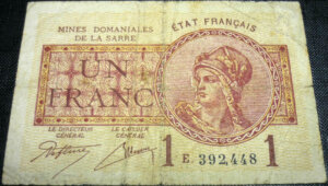 1 franc Mines domaniales de la Sarre type 1920