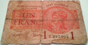 1 franc Mines domaniales de la Sarre type 1920