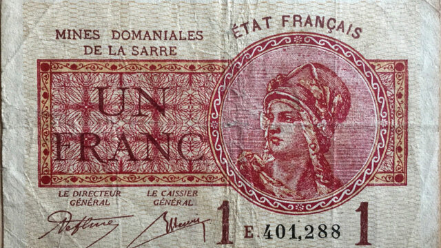 1 franc Mines domaniales de la Sarre type 1920