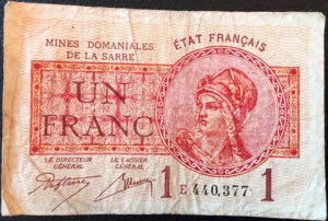 1 franc Mines domaniales de la Sarre type 1920