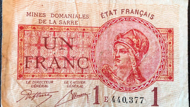 1 franc Mines domaniales de la Sarre type 1920