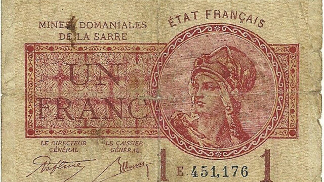 1 franc Mines domaniales de la Sarre type 1920