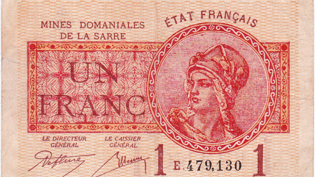 1 franc Mines domaniales de la Sarre type 1920