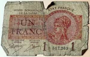 1 franc Mines domaniales de la Sarre type 1920