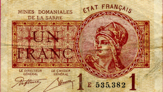 1 franc Mines domaniales de la Sarre type 1920