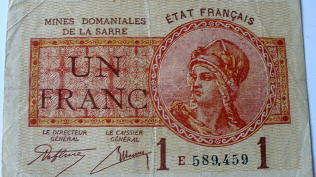 1 franc Mines domaniales de la Sarre type 1920