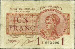 1 franc Mines domaniales de la Sarre type 1920