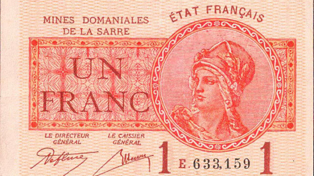 1 franc Mines domaniales de la Sarre type 1920