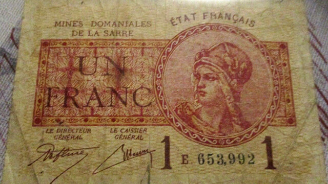 1 franc Mines domaniales de la Sarre type 1920