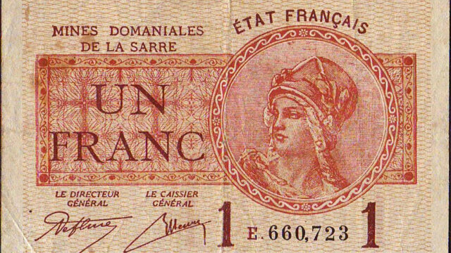 1 franc Mines domaniales de la Sarre type 1920