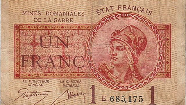 1 franc Mines domaniales de la Sarre type 1920