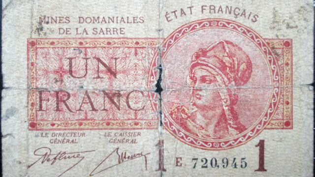 1 franc Mines domaniales de la Sarre type 1920