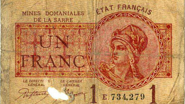 1 franc Mines domaniales de la Sarre type 1920