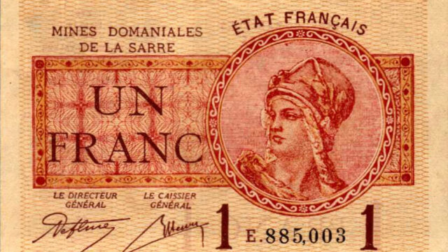 1 franc Mines domaniales de la Sarre type 1920