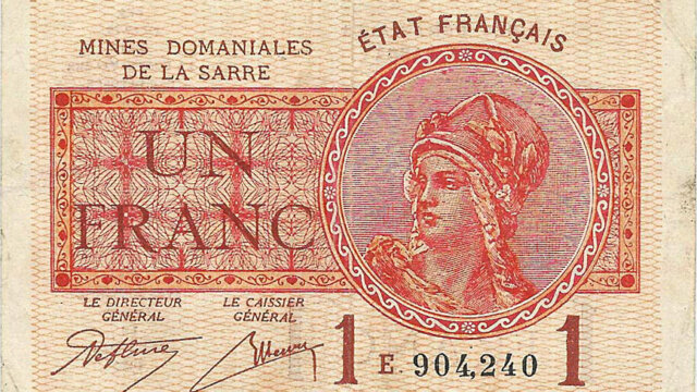 1 franc Mines domaniales de la Sarre type 1920