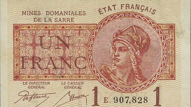 1 franc Mines domaniales de la Sarre type 1920