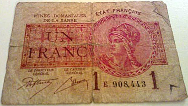 1 franc Mines domaniales de la Sarre type 1920