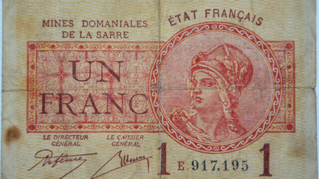 1 franc Mines domaniales de la Sarre type 1920