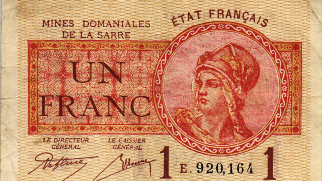 1 franc Mines domaniales de la Sarre type 1920