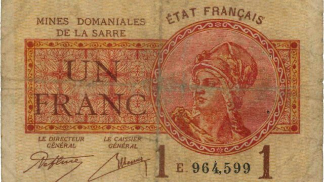 1 franc Mines domaniales de la Sarre type 1920