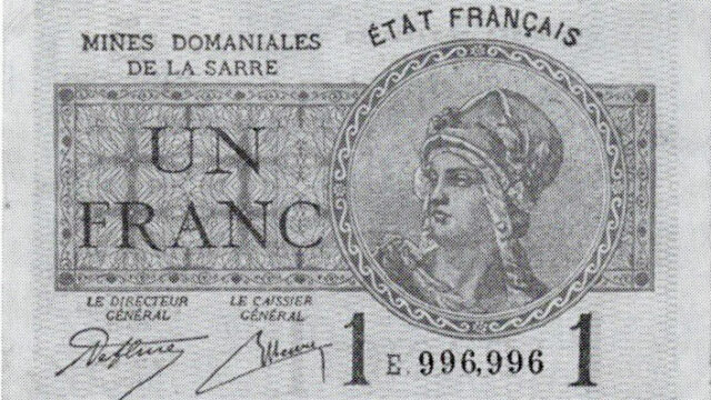 1 franc Mines domaniales de la Sarre type 1920