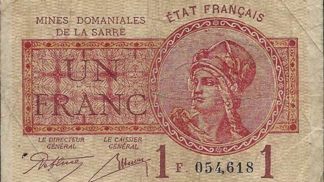 1 franc Mines domaniales de la Sarre type 1920