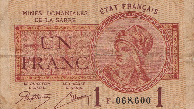 1 franc Mines domaniales de la Sarre type 1920