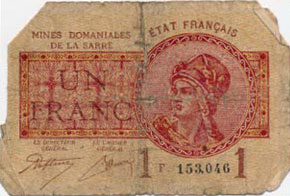 1 franc Mines domaniales de la Sarre type 1920