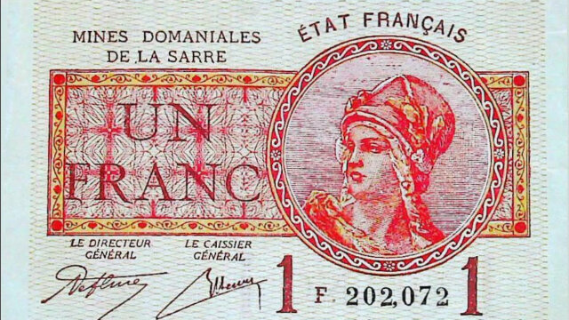 1 franc Mines domaniales de la Sarre type 1920