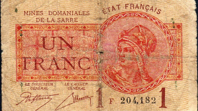 1 franc Mines domaniales de la Sarre type 1920