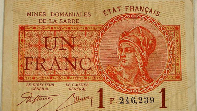 1 franc Mines domaniales de la Sarre type 1920