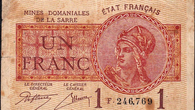 1 franc Mines domaniales de la Sarre type 1920