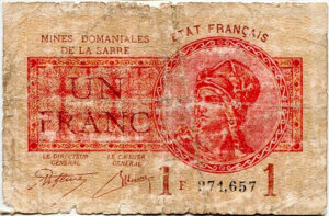 1 franc Mines domaniales de la Sarre type 1920