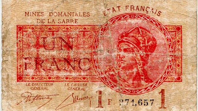 1 franc Mines domaniales de la Sarre type 1920