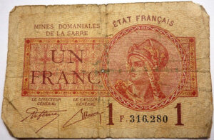 1 franc Mines domaniales de la Sarre type 1920