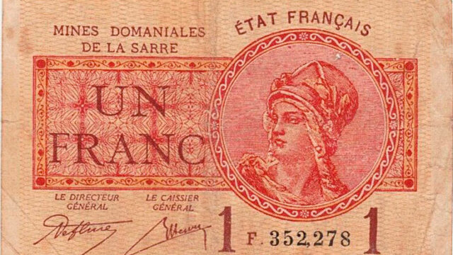 1 franc Mines domaniales de la Sarre type 1920