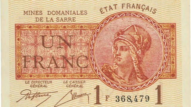 1 franc Mines domaniales de la Sarre type 1920