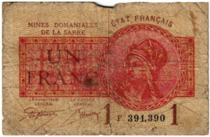 1 franc Mines domaniales de la Sarre type 1920