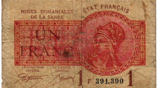 1 franc Mines domaniales de la Sarre type 1920