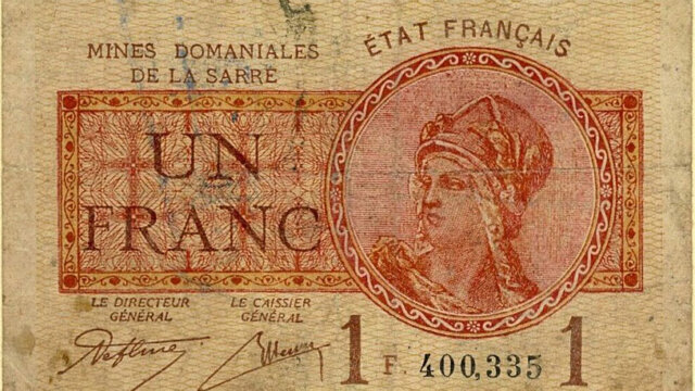 1 franc Mines domaniales de la Sarre type 1920