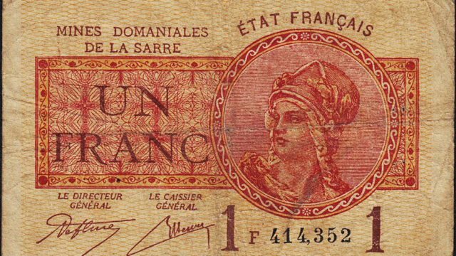 1 franc Mines domaniales de la Sarre type 1920