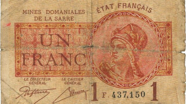 1 franc Mines domaniales de la Sarre type 1920