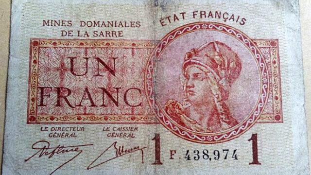 1 franc Mines domaniales de la Sarre type 1920